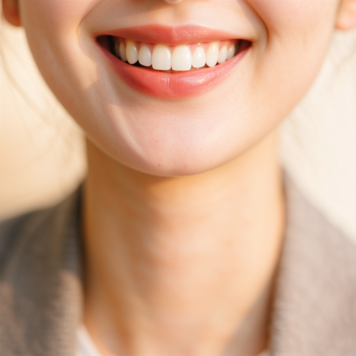 三十岁左右女性头像，笑容灿烂，穿着休闲服装，自然光线，背景模糊